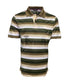 Polo classique rayé blanc/marron  en fil de coton d'écosse